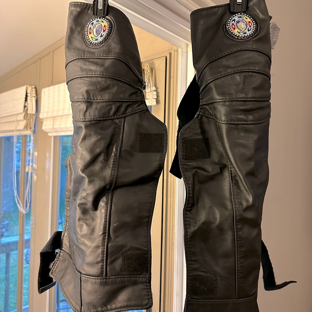 Black Leather Chaps